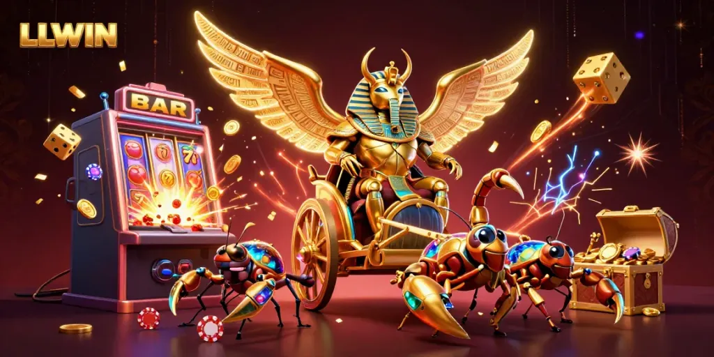 Experience thrilling jackpots at LLWIN with vibrant casino elements and dynamic character action.