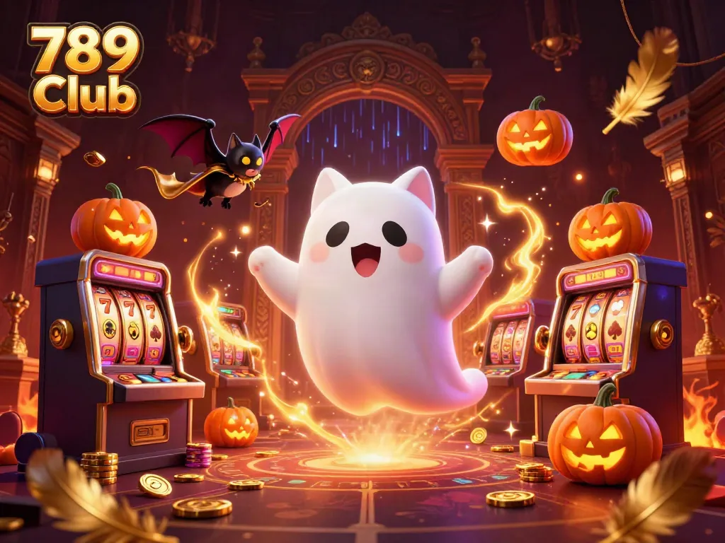 Spin slots and win at 789 Club's haunted casino with ghostly characters!
