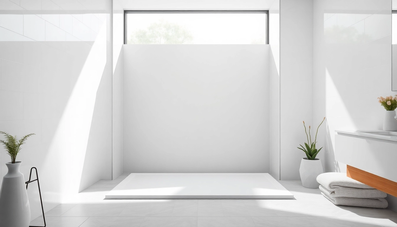 Showcasing an elegant 800 x 800 shower base in a minimalist bathroom with soft light.
