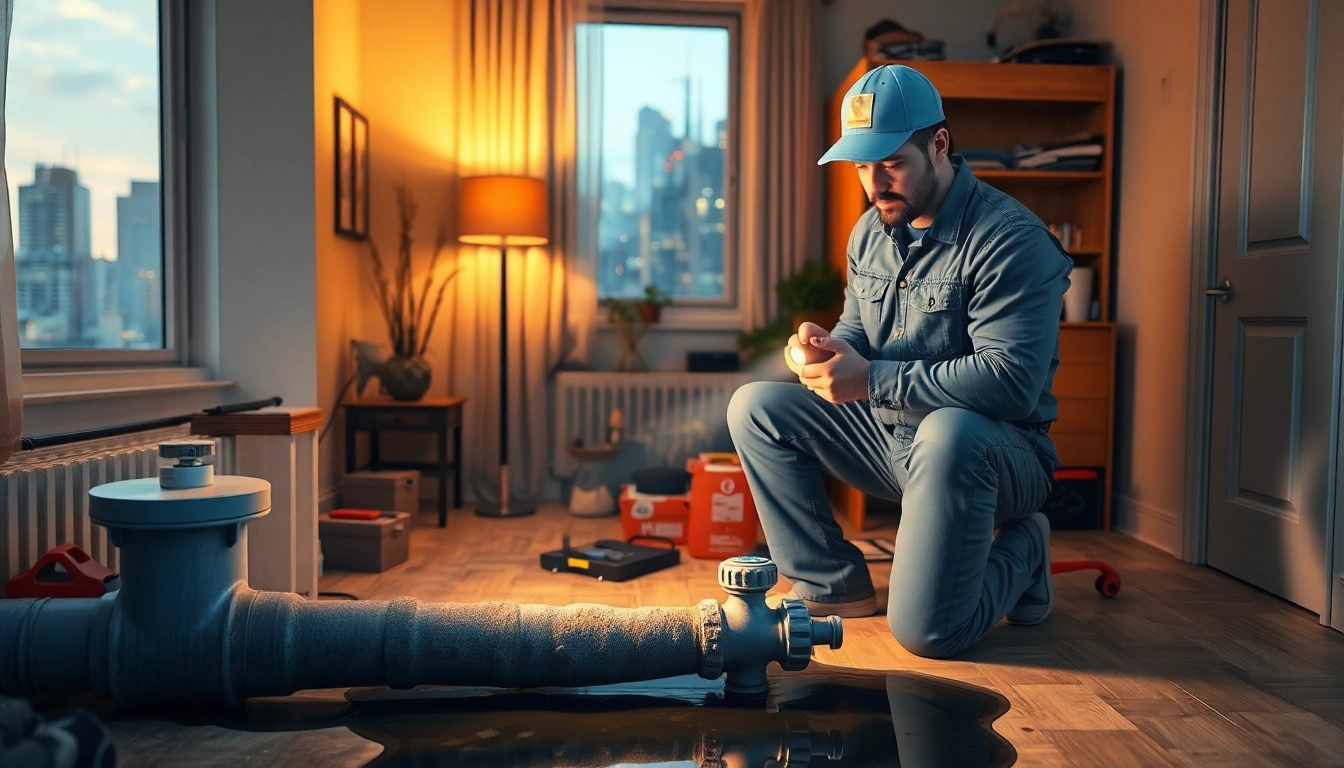 Emergency plumbing help for sewer backup in NYC with a licensed plumber responding to a homeowner's urgent plumbing issue.