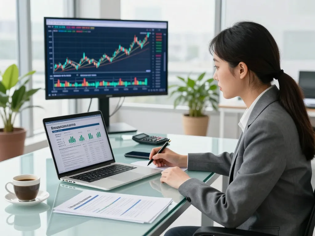 Consultant discussing bridge loan financing options in a modern office setting.
