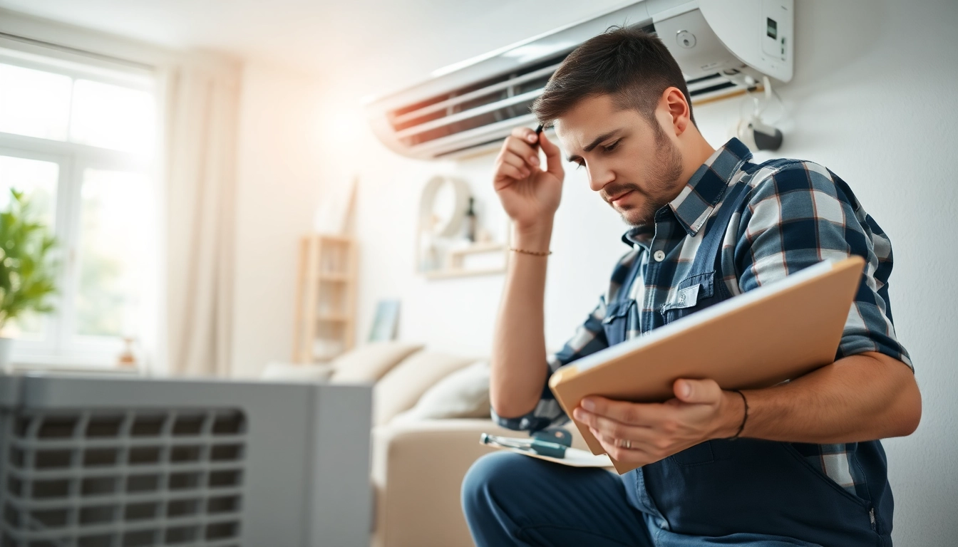 Performing Air Conditioning Repair Tampa with expert technician focused on HVAC maintenance.