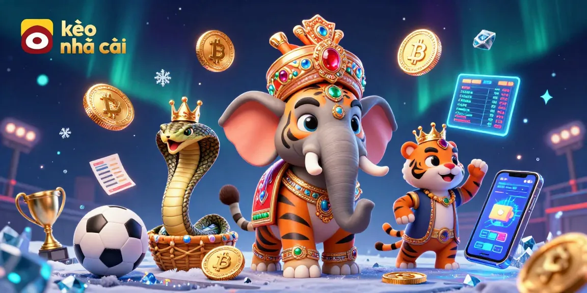 Engage with kèo nhà cái through thrilling sports betting and dynamic 3D elements featuring Bitcoin and Ethereum.
